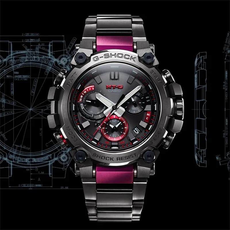 Часы G Shock Солнечный кварцевый механизм смола шнуровка часы унисекс черный циферблат - изображение 2