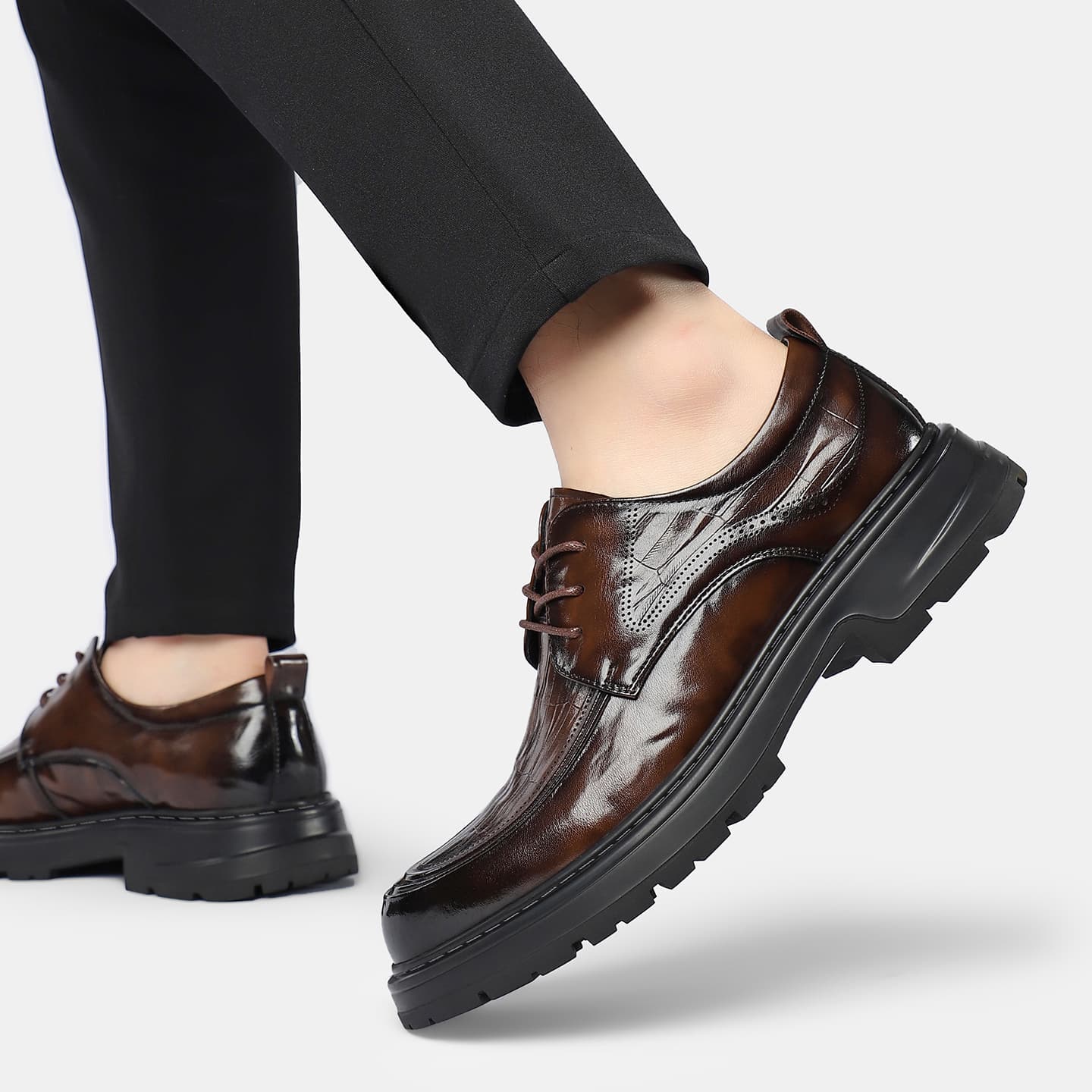 Tonlion Повседневные кожаные туфли Low Top Мужские - изображение 8
