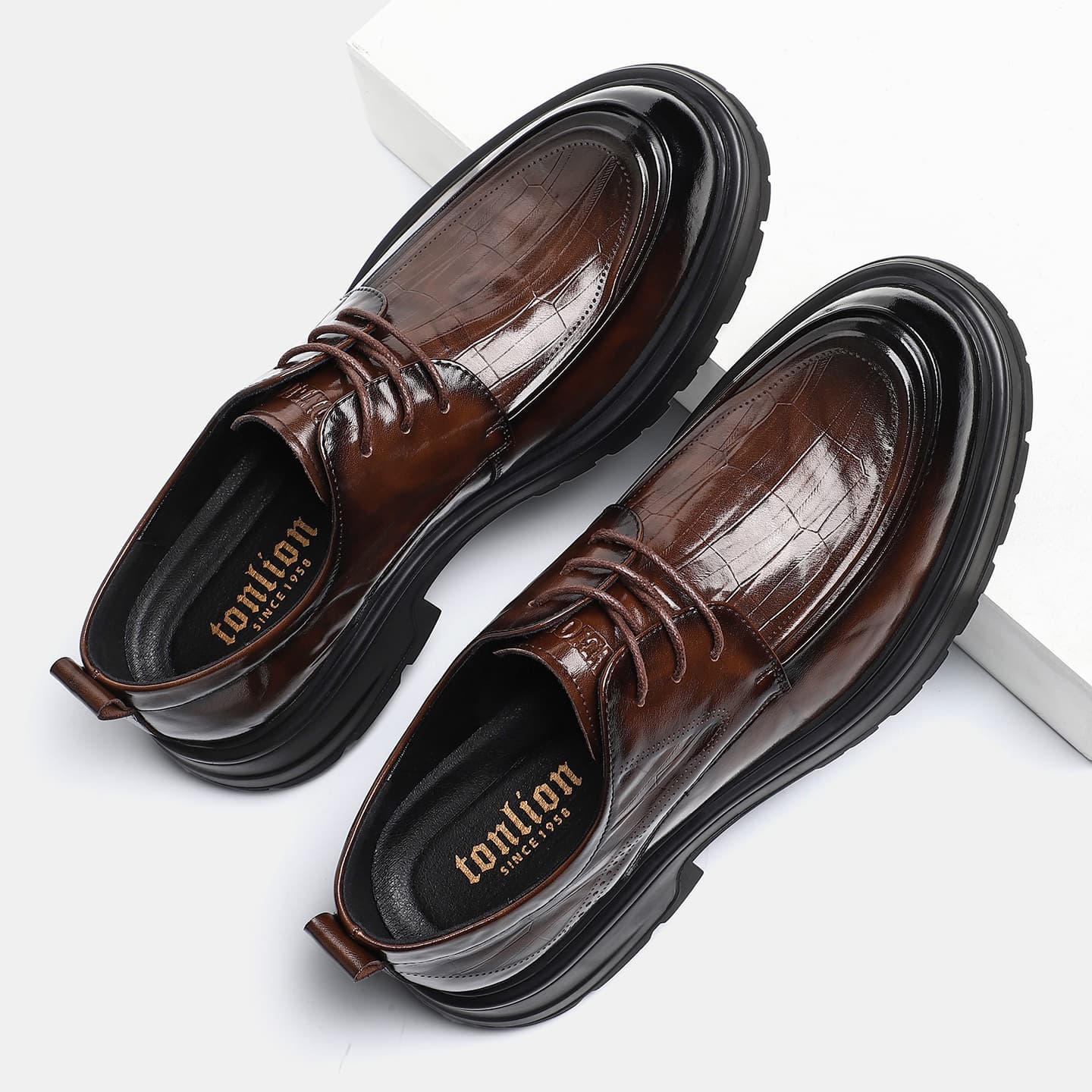 Tonlion Повседневные кожаные туфли Low Top Мужские - изображение 3