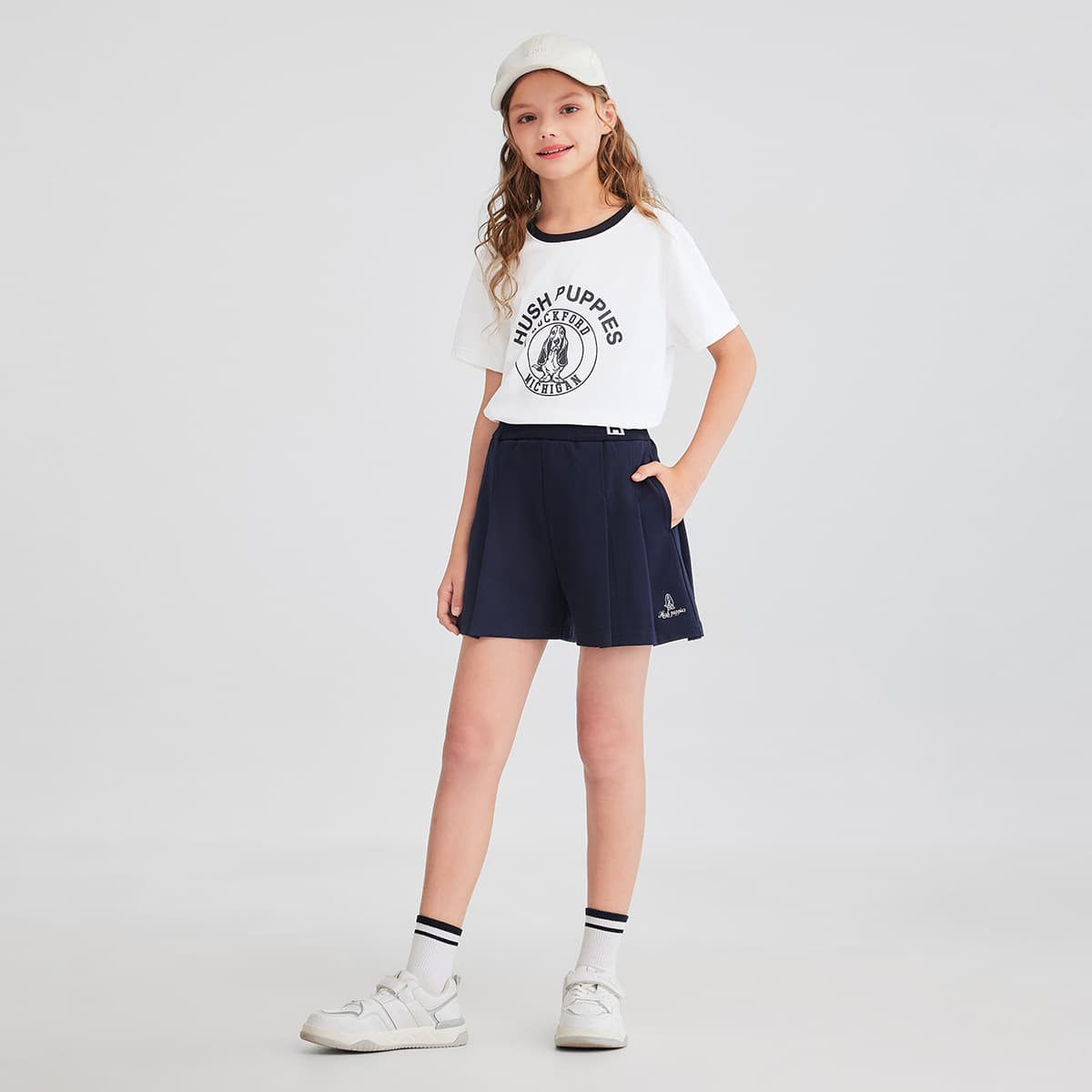 Hush Puppies x MICHIGAN Летние шорты для детей темно-синий цвет - изображение 6