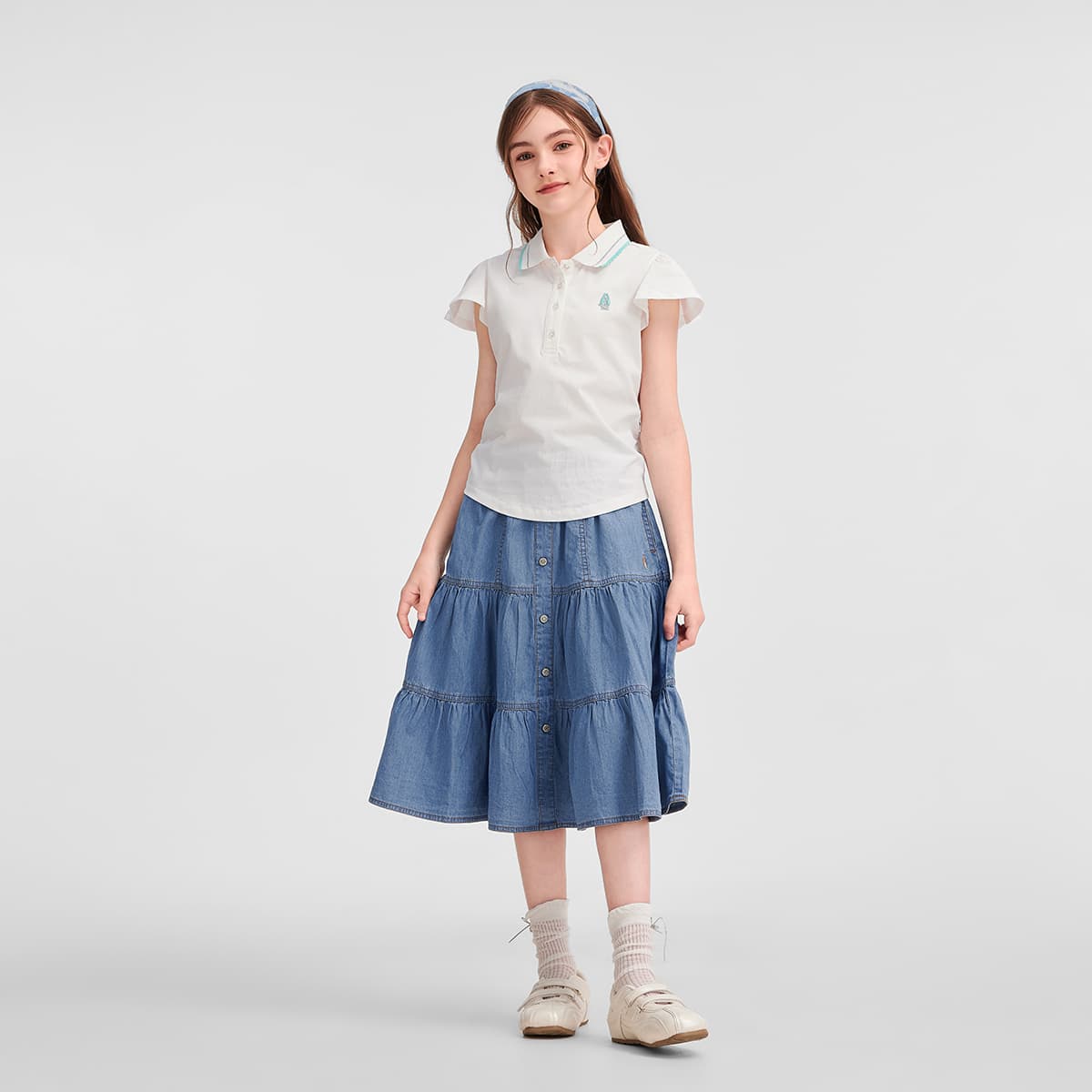 Hush Puppies Синие джинсовые юбки для девочек - изображение 3