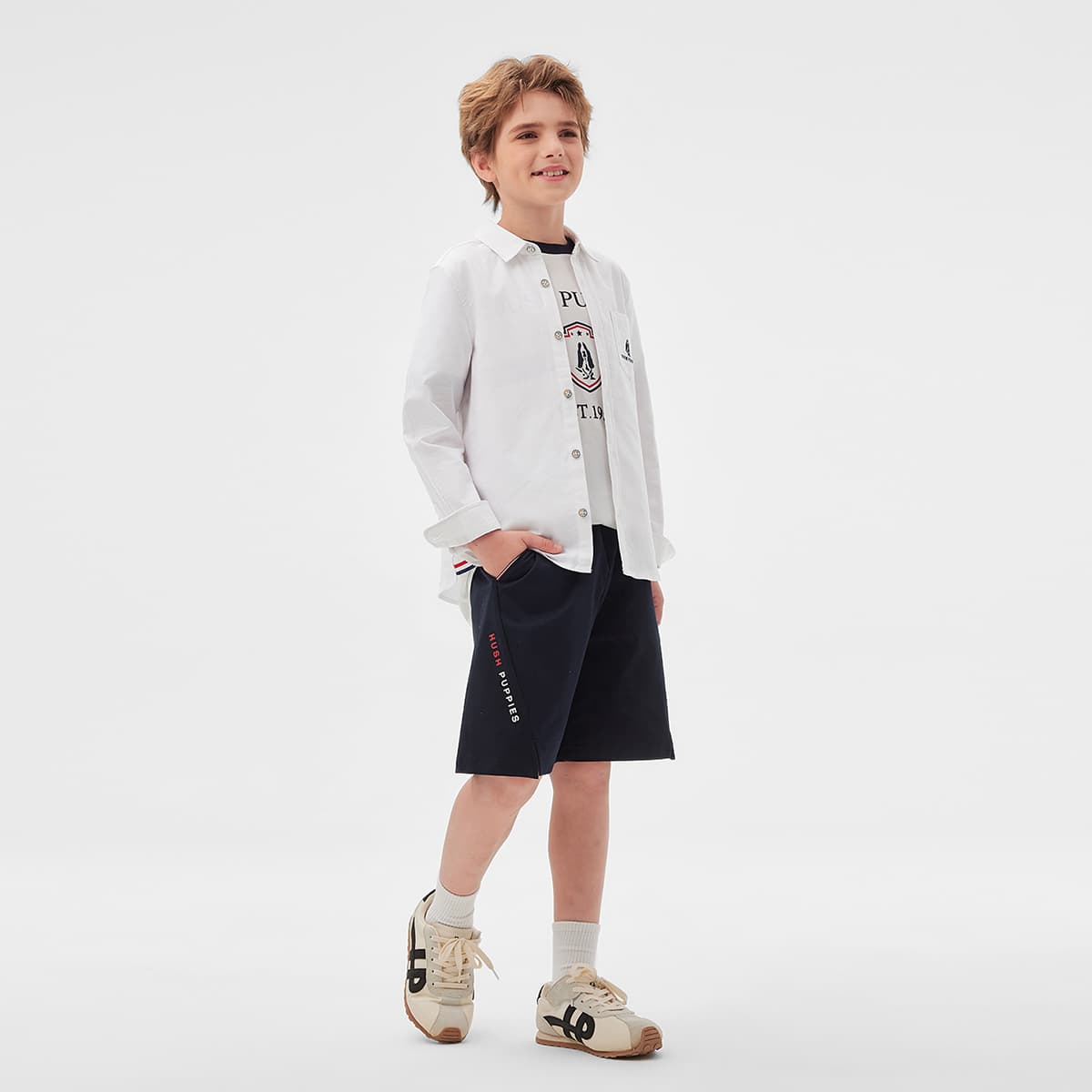 Hush Puppies Повседневная рубашка 26 Разборный обруч для детей - изображение 4