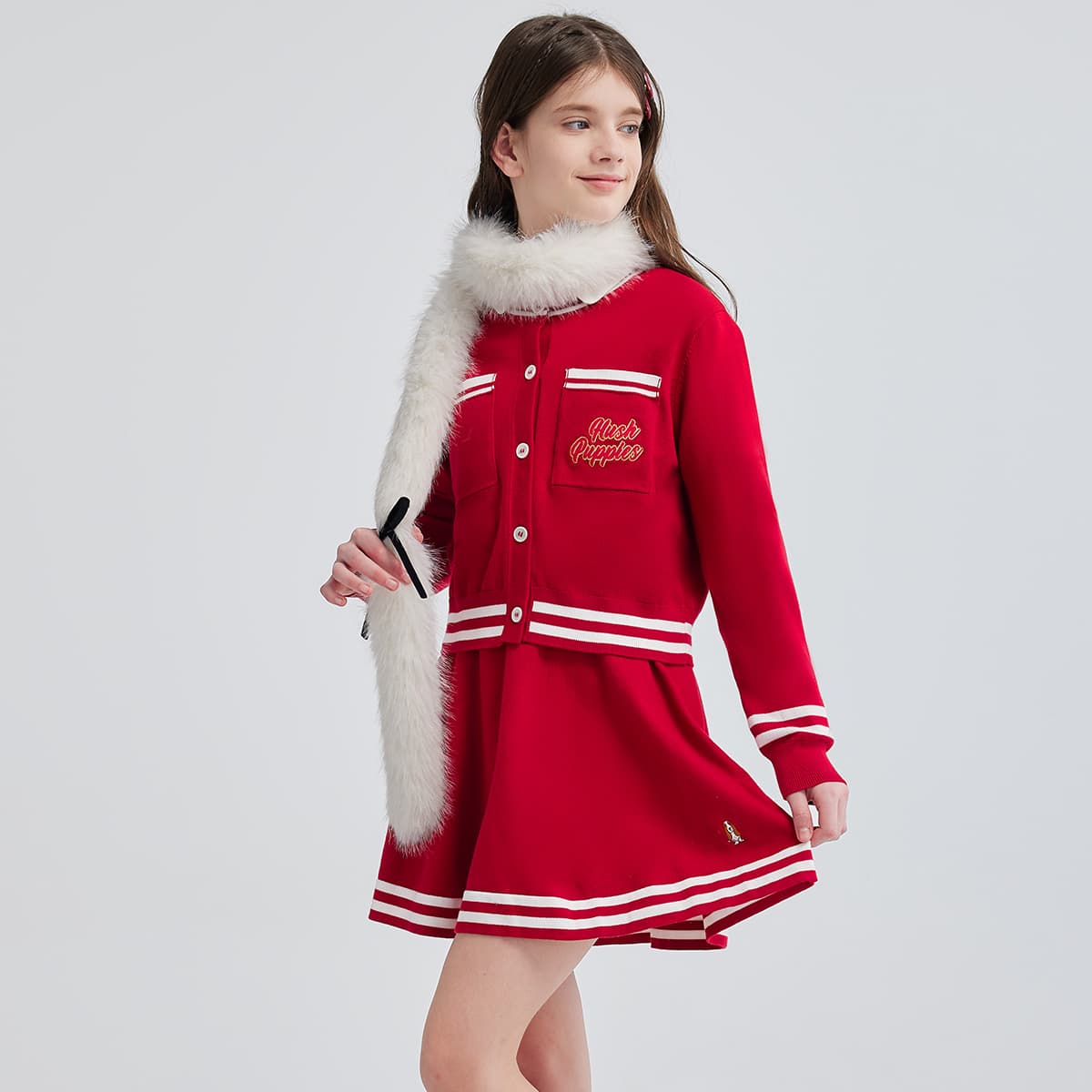 Детский комплект Hush Puppies для девочек 3-7 лет с юбкой - изображение 5