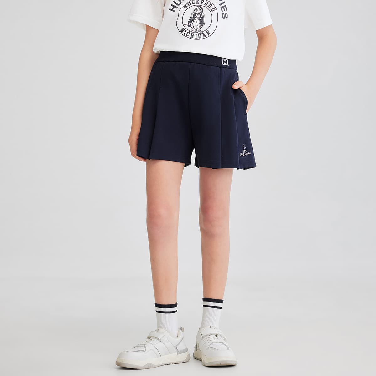 Hush Puppies x MICHIGAN Летние шорты для детей темно-синий цвет - изображение 4