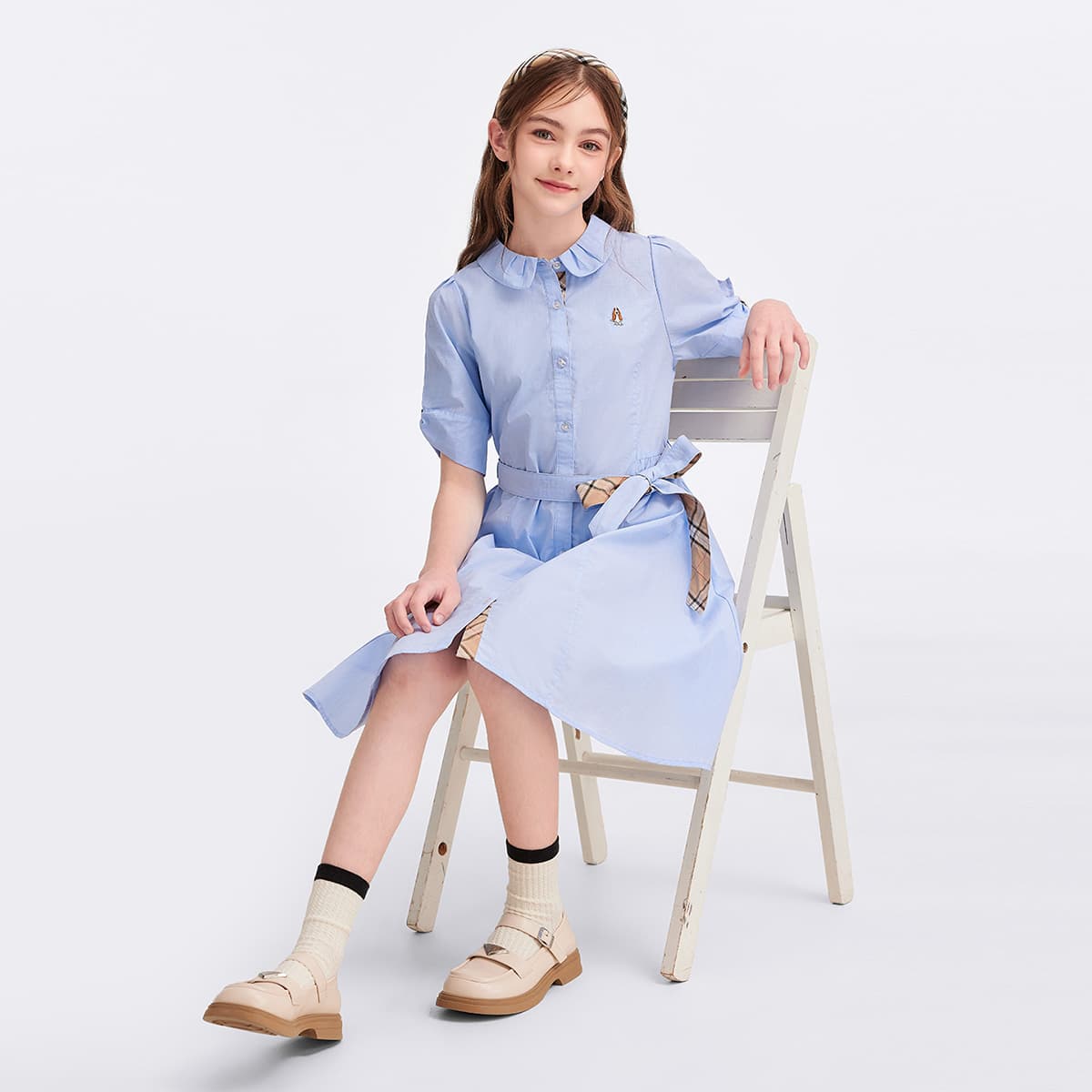 Hush Puppies Дождь Глазурно-голубой Детские Платья - изображение 6