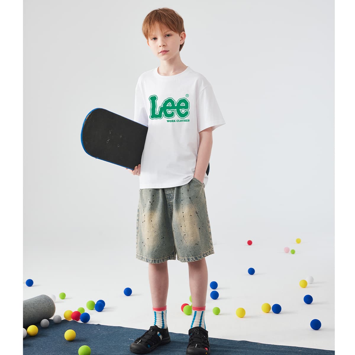 Футболка Lee Белый Kids T-рубашки - изображение 6