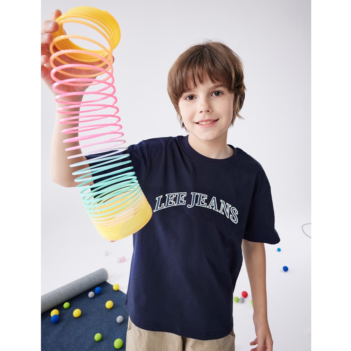 Футболка LEE KIDS T-рубашка темно-синяя детская - изображение 3