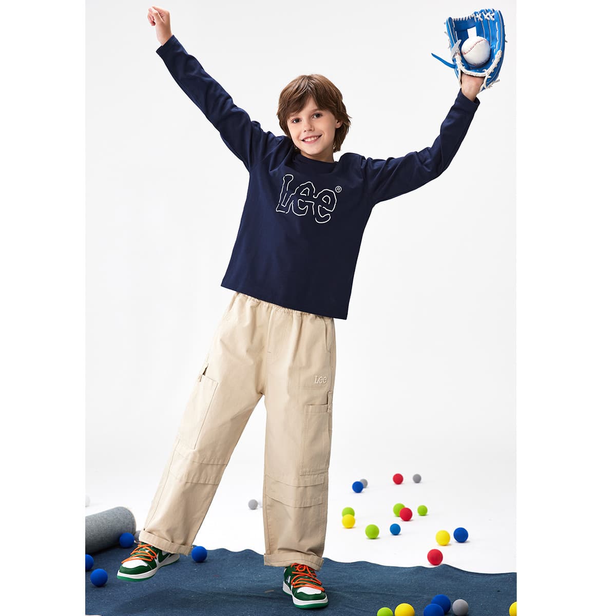 Футболка LEE KIDS T-рубашка темно-синяя детская - изображение 6