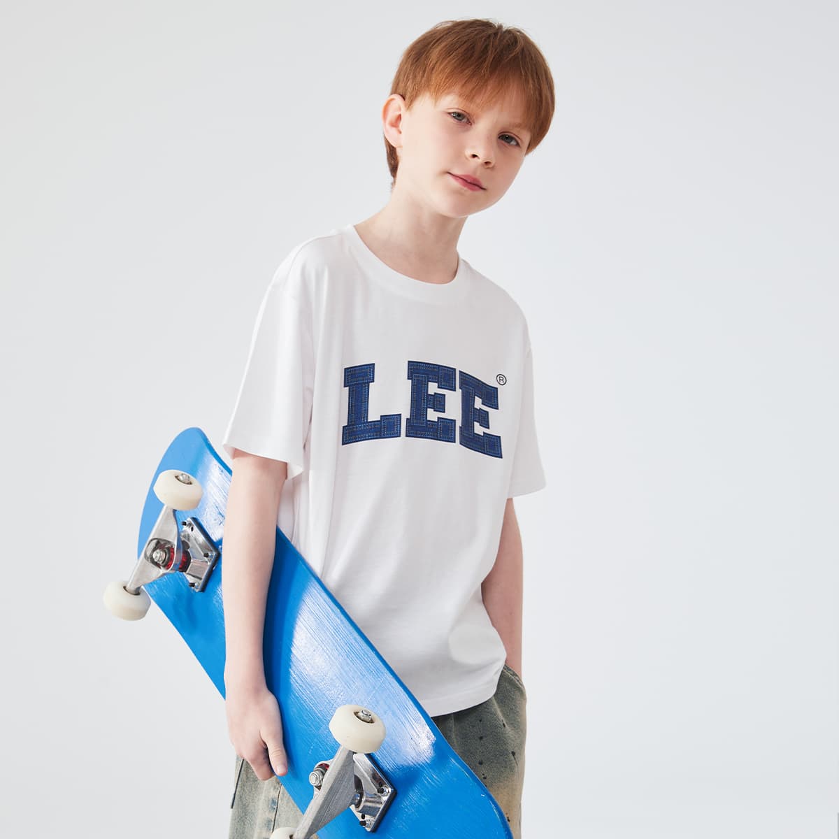 Футболка Lee Белый Kids T-рубашки - изображение 7