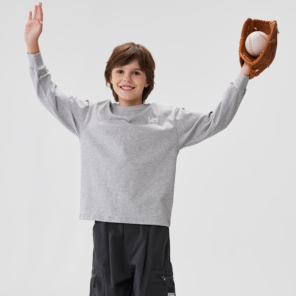 Футболка LEE KIDS T-Рубашка Фотиния Серый Детская - изображение 7
