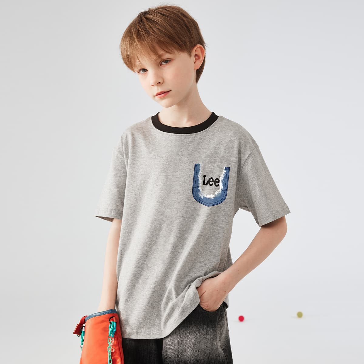 Футболка LEE KIDS T-Рубашка Фотиния Серый Детская - изображение 6