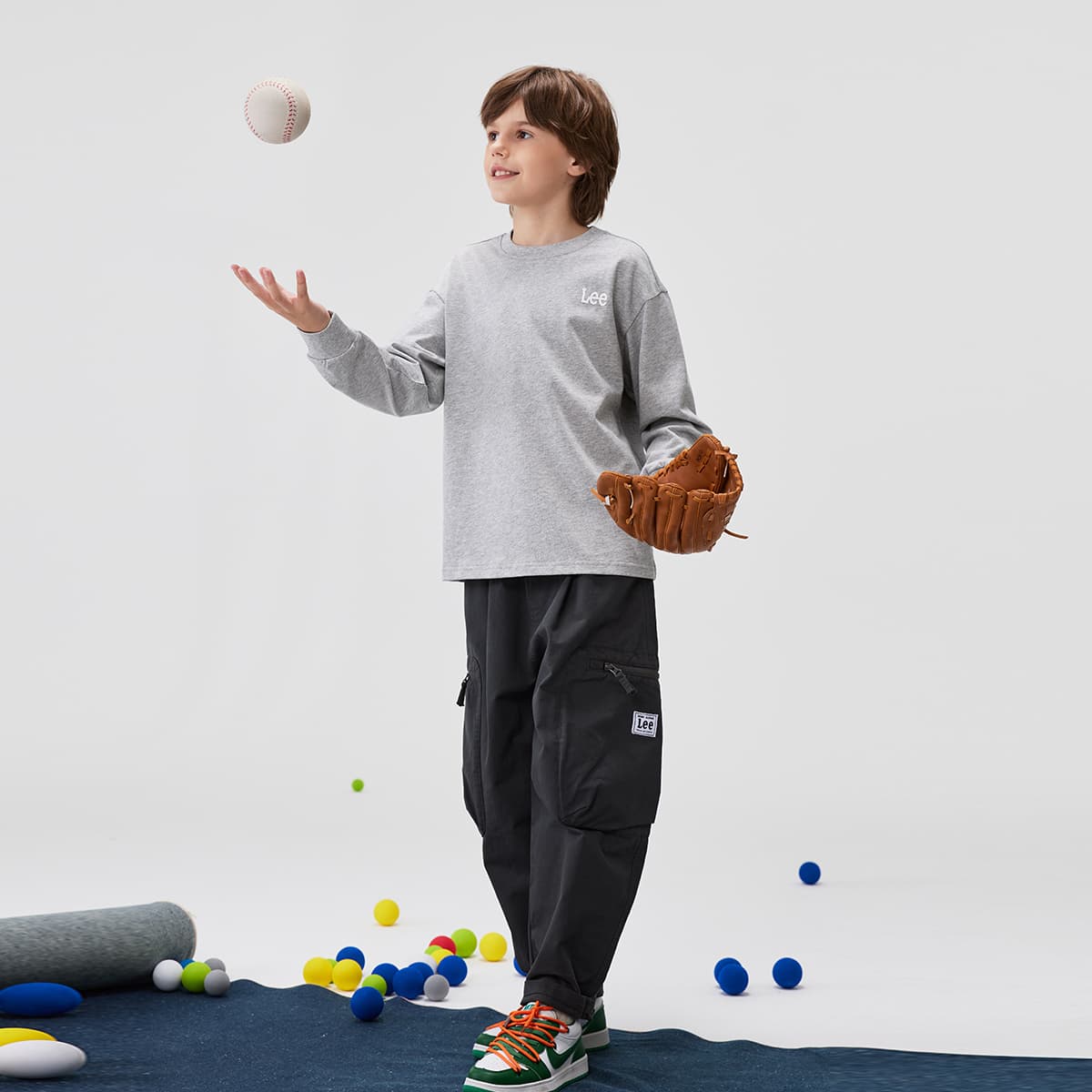 Футболка LEE KIDS T-Рубашка Фотиния Серый Детская - изображение 6