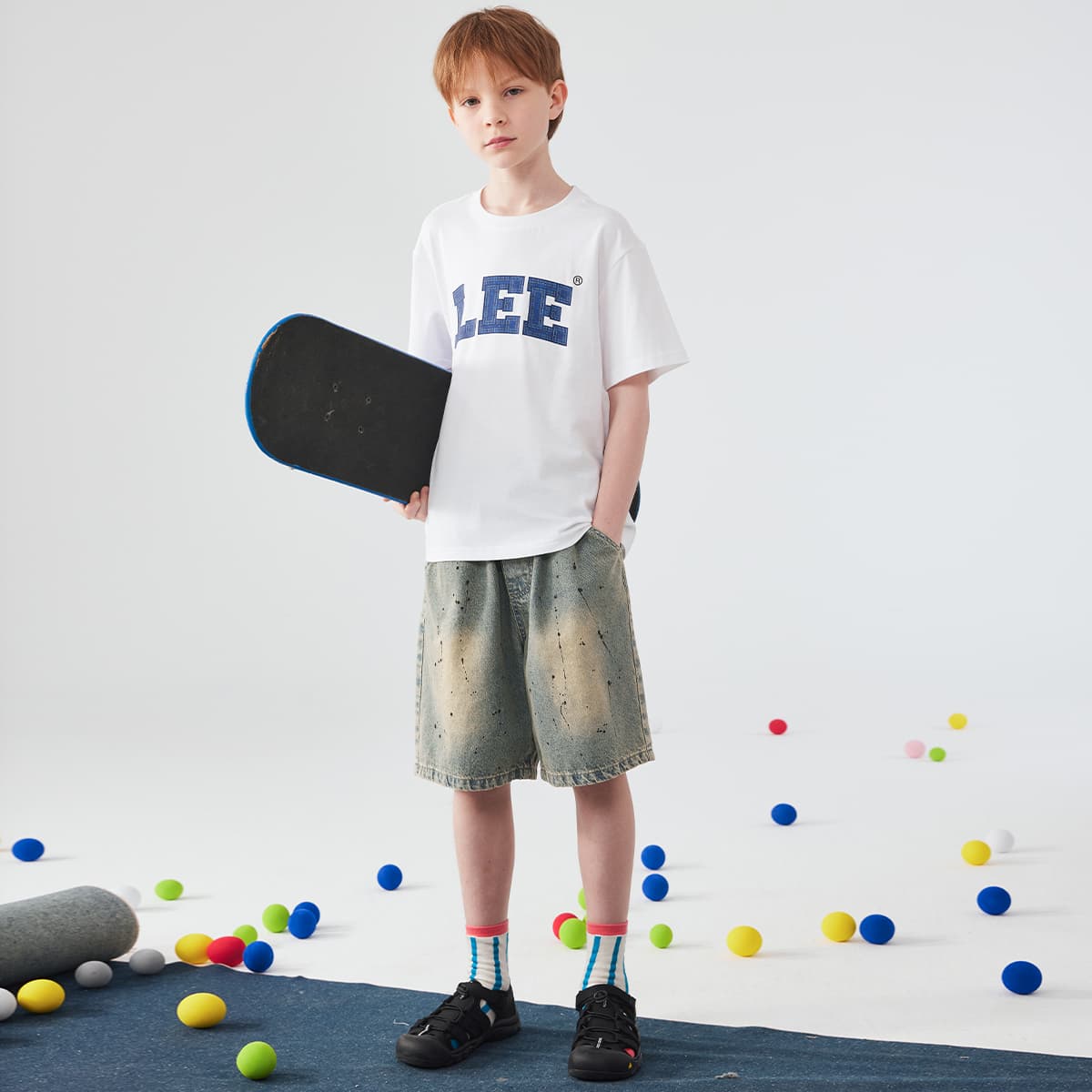 Футболка Lee Белый Kids T-рубашки - изображение 6