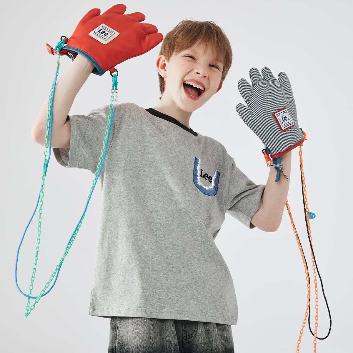 Футболка LEE KIDS T-Рубашка Фотиния Серый Детская - изображение 3
