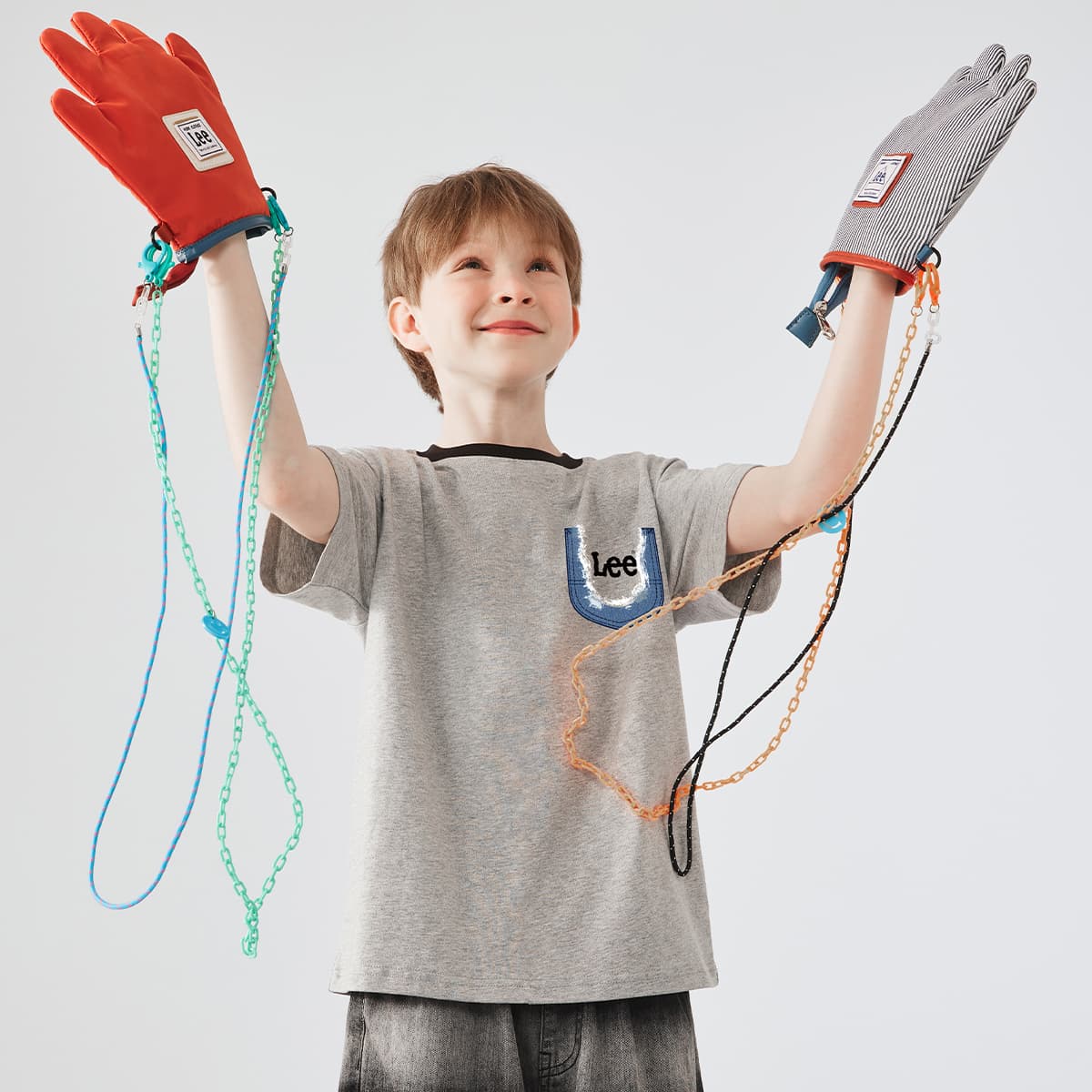 Футболка LEE KIDS T-Рубашка Фотиния Серый Детская - изображение 4