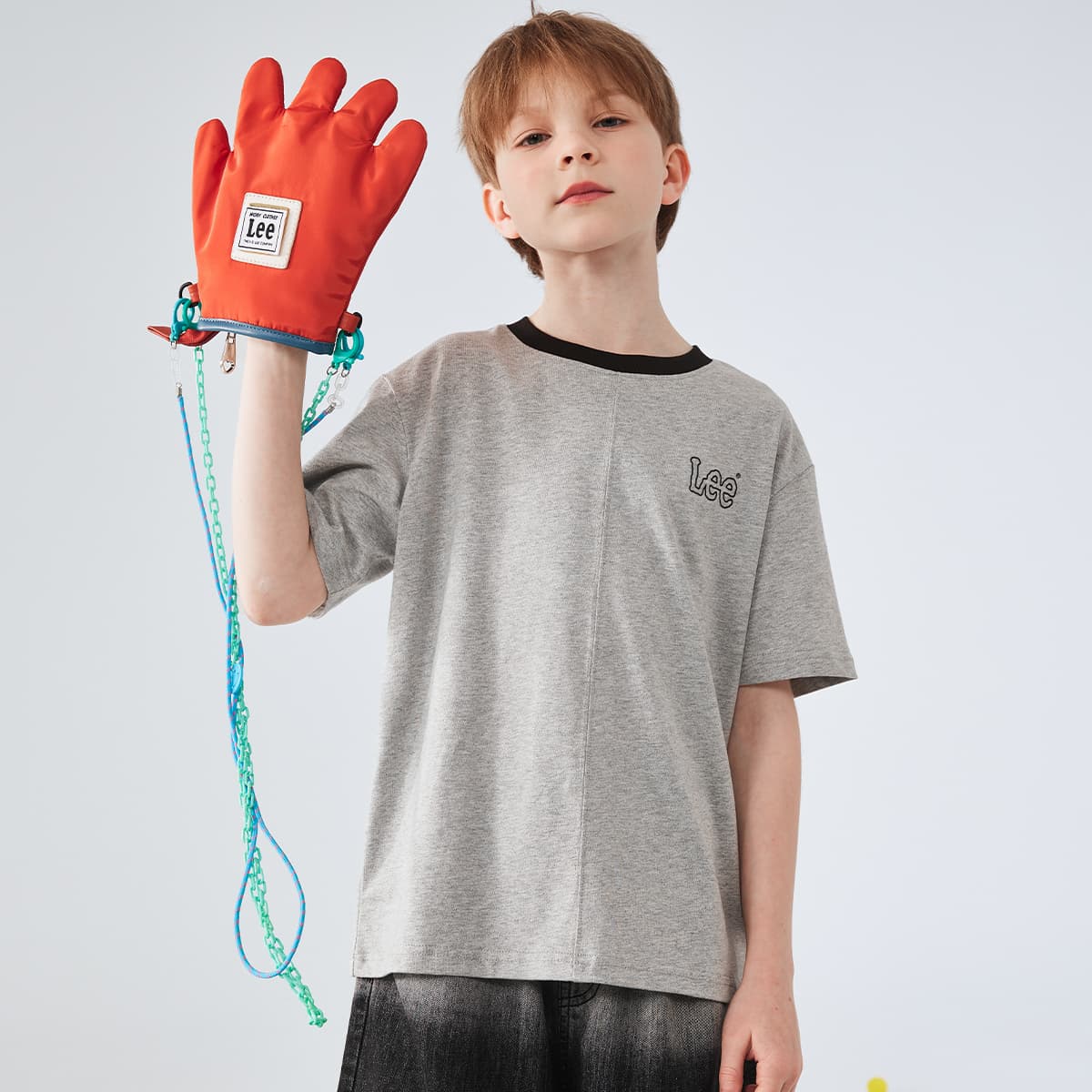 Футболка LEE KIDS T-Рубашка Фотиния Серый Детская - изображение 8