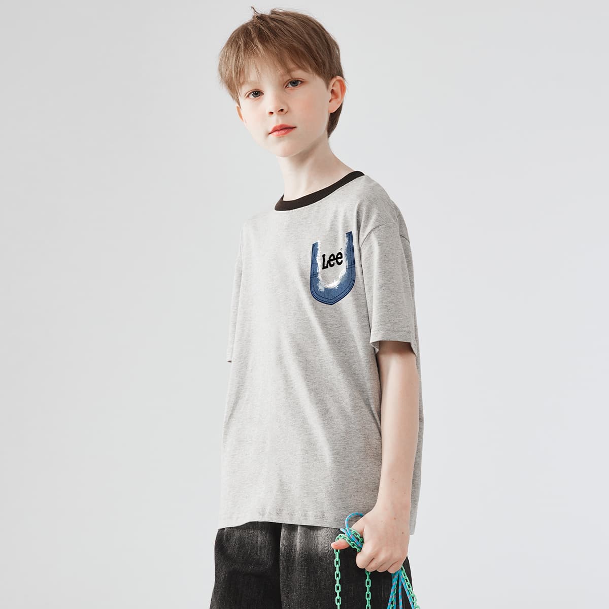 Футболка LEE KIDS T-Рубашка Фотиния Серый Детская - изображение 5