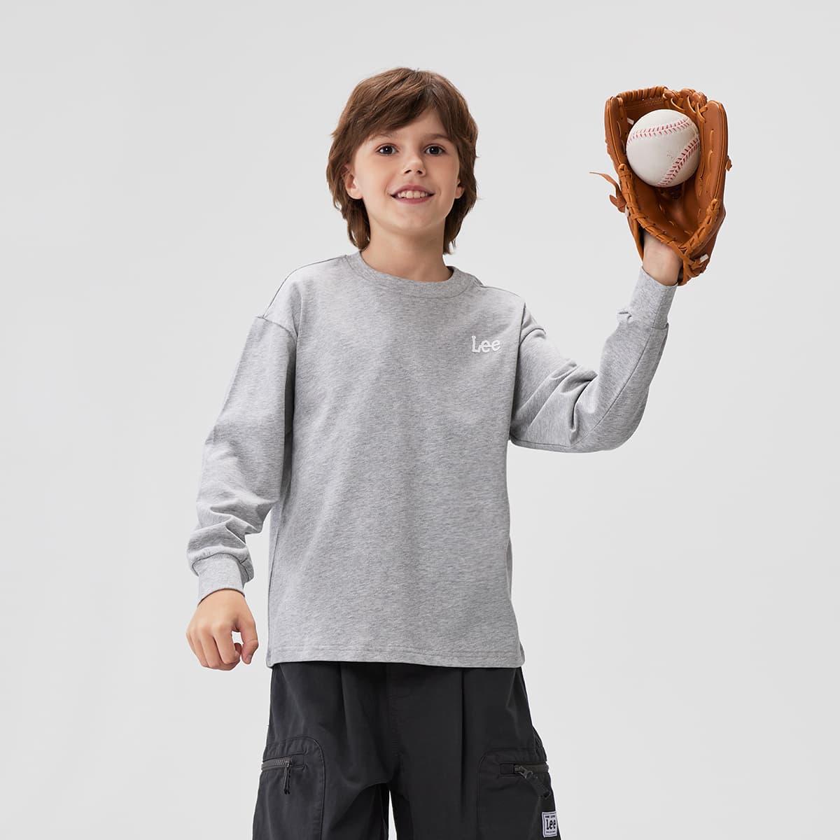 Футболка LEE KIDS T-Рубашка Фотиния Серый Детская - изображение 4