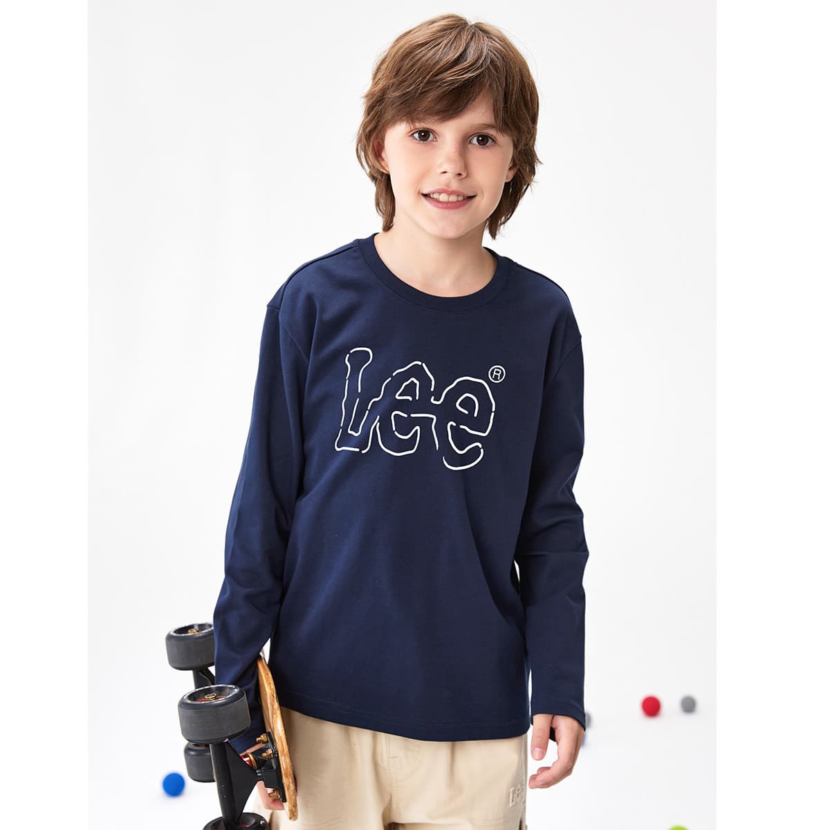 Футболка LEE KIDS T-рубашка темно-синяя детская - изображение 7