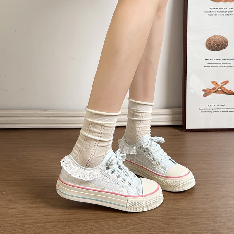 Кеды ATONGMU Low Top Canvas Shoes Women's - изображение 4