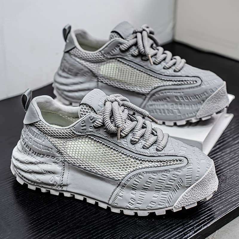 Кроссовки ATONGMU Сетка Летний подростковый дышащий на платформе модный универсальный антискользящий мягкий удобный студенческий повседневный Обувь на платформе износостойкий легкий Лоу-топы Модная обувь Мужской - изображение 2