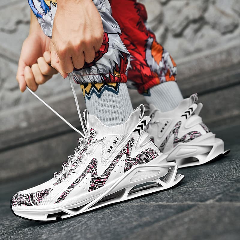 Кроссовки для бега ATONGMU Беговые кроссовки High Top Мужские - изображение 5