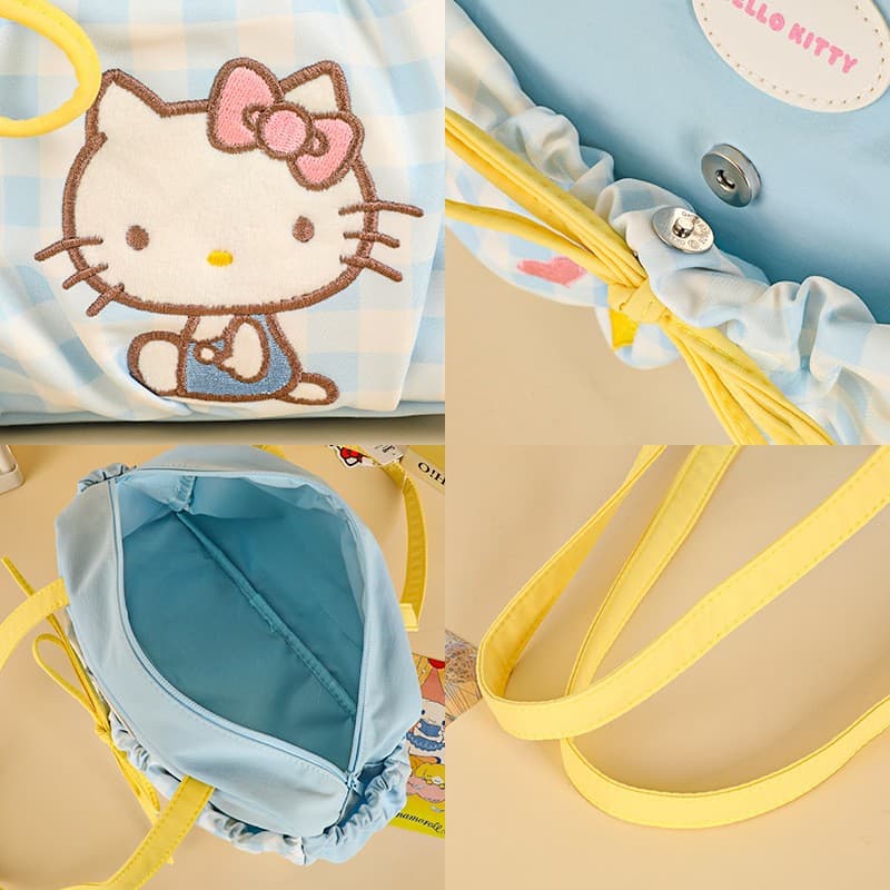 Мини-сумка Sanrio Полиэстеровая сумка Boston сумка через плечо женская синяя розовая - изображение 3