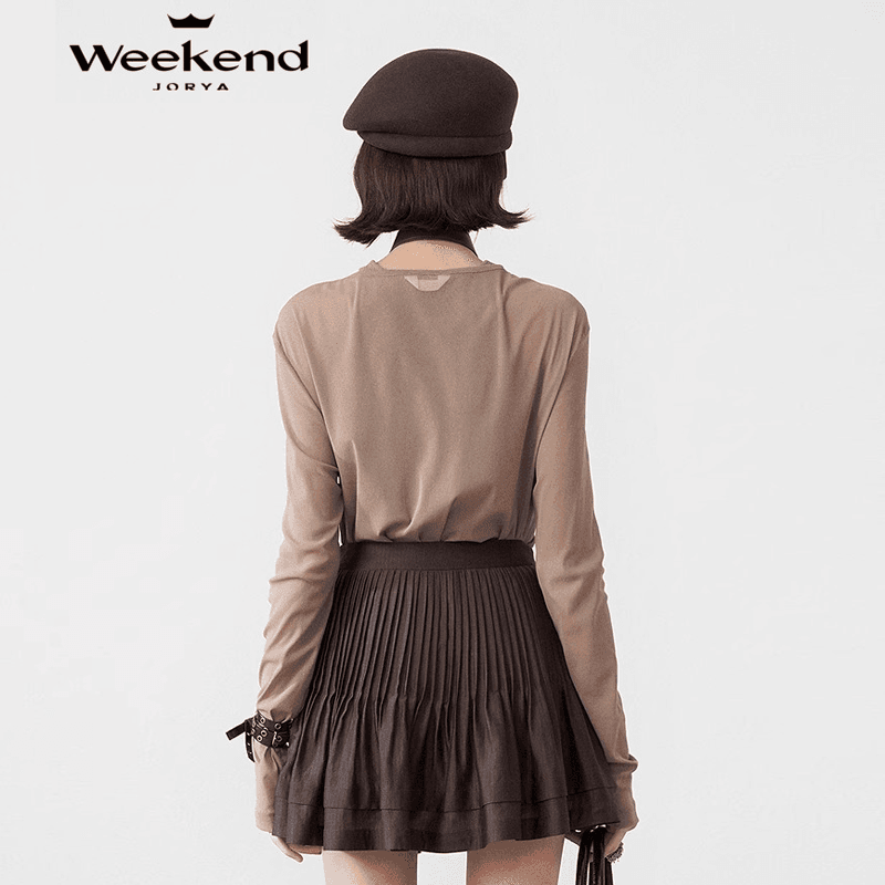 Футболка JORYAweekend Стандартная (Обычная) T-Рубашка Женская Светло-Кофейного Цвета - изображение 1