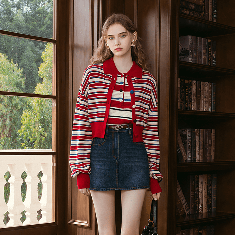 Кофта JORYAweekend Трикотаж Женский Красный Белый - изображение 6