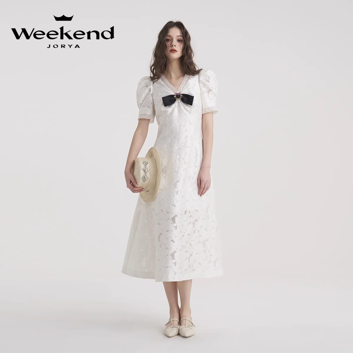Платье JORYAweekend Короткое платье с короткими рукавами для женщин - изображение 5