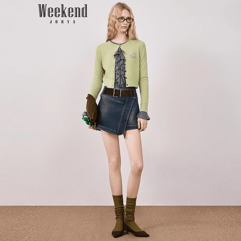JORYAweekend Джинсовые короткие юбки для женщин - изображение 1
