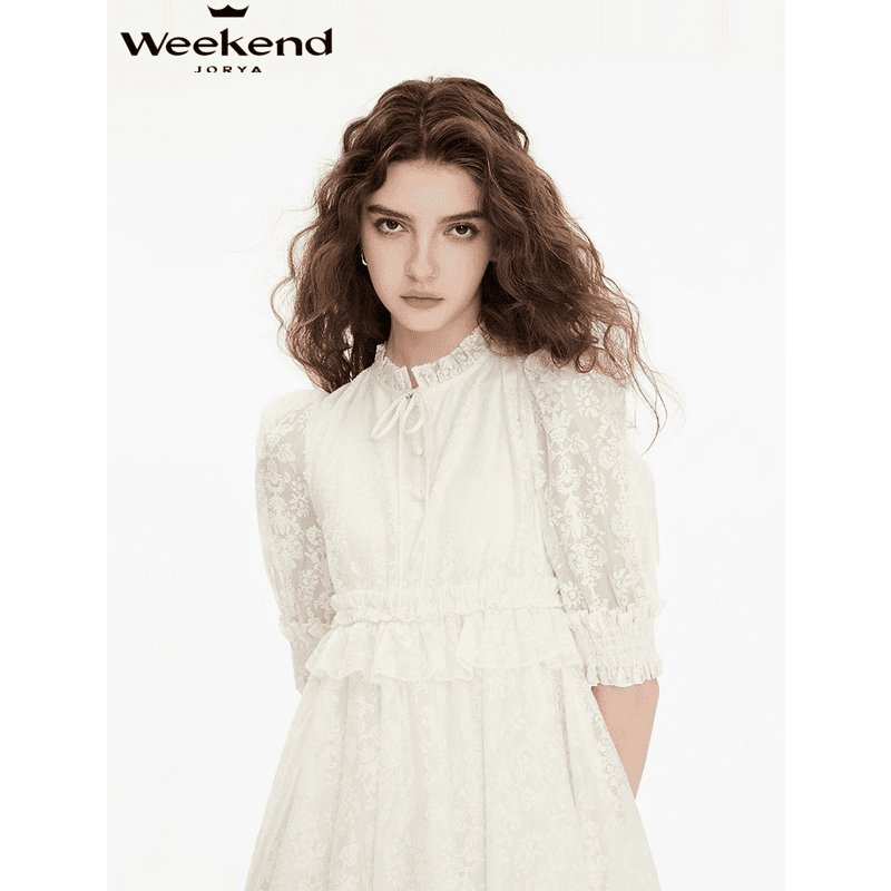 Платье JORYAweekend Платье с короткими рукавами Женское Желтое - изображение 4