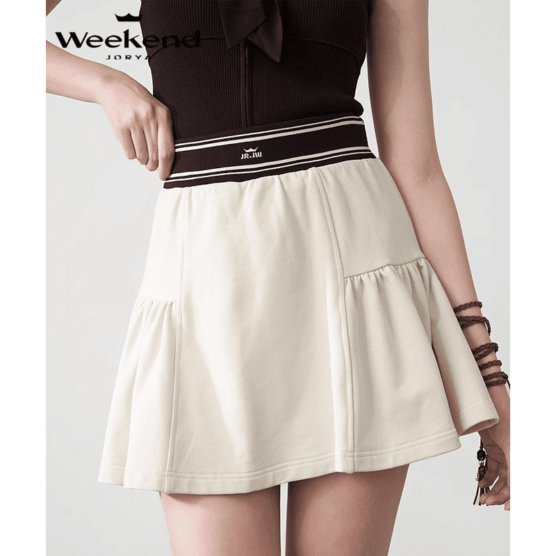 Юбка JORYAweekend Повседневные короткие юбки женские абрикос - изображение 4