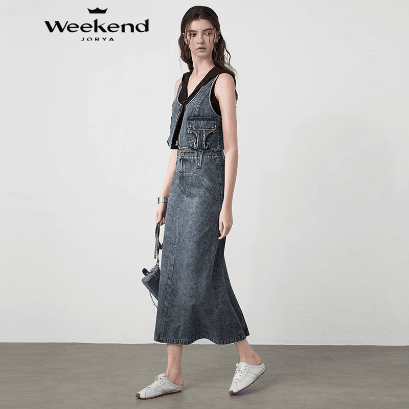 JORYAweekend Жилет Женский Джинсовый Синий - изображение 4