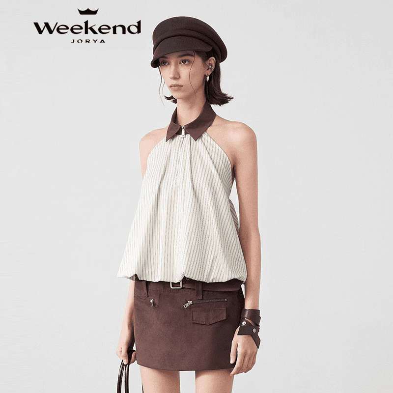 Блузка JORYAweekend Рубашка Женская Абрикосовая - изображение 5
