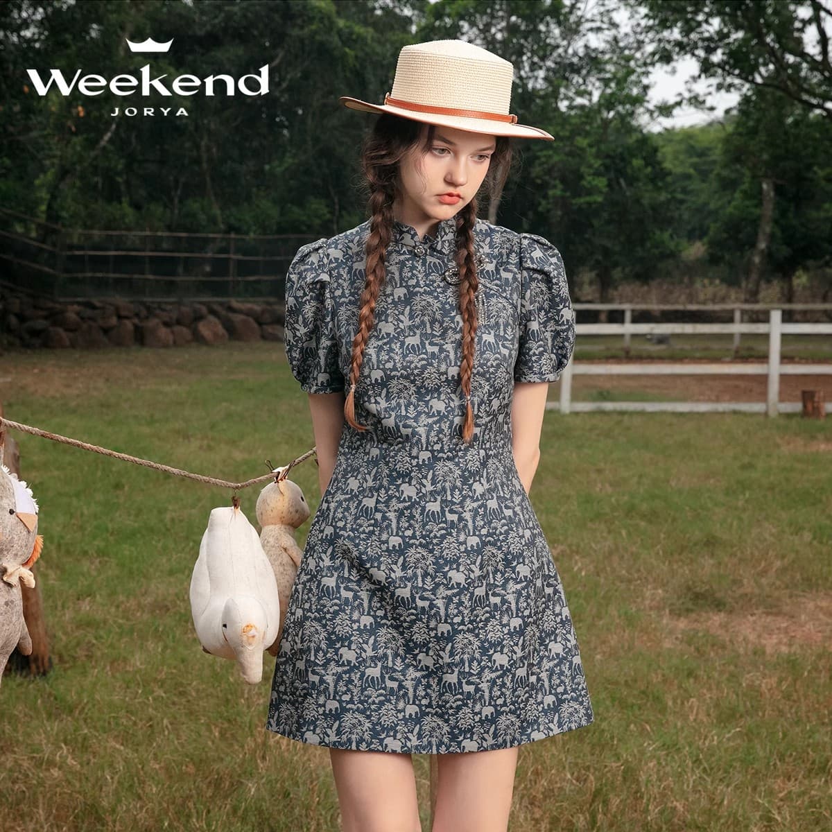 Платье JORYAweekend Короткое платье с короткими рукавами для женщин - изображение 6
