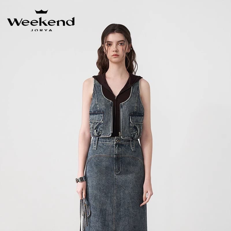 JORYAweekend Жилет Женский Джинсовый Синий - изображение 6
