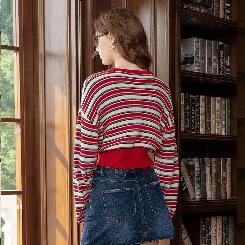 Кофта JORYAweekend Трикотаж Женский Красный Белый - изображение 5