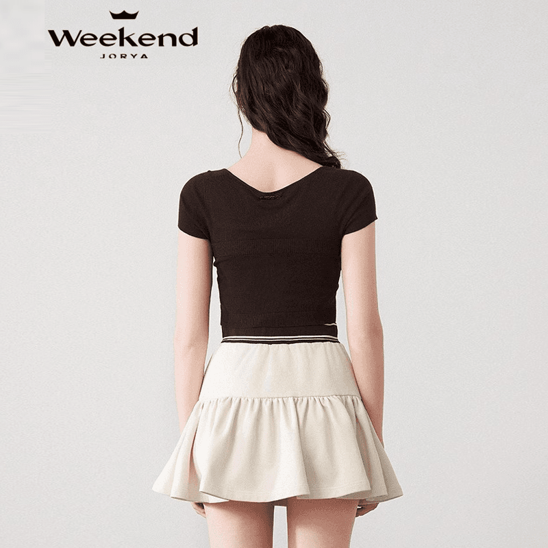 Юбка JORYAweekend Повседневные короткие юбки женские абрикос - изображение 1