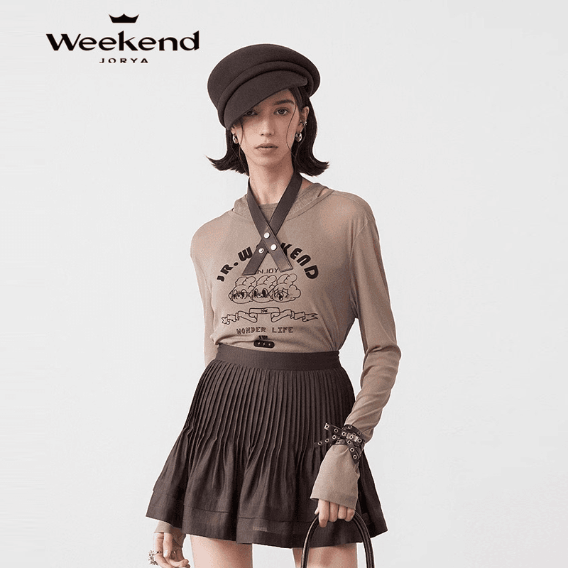 Юбка JORYAweekend Повседневные короткие юбки женские шоколадно-коричневый - изображение 5