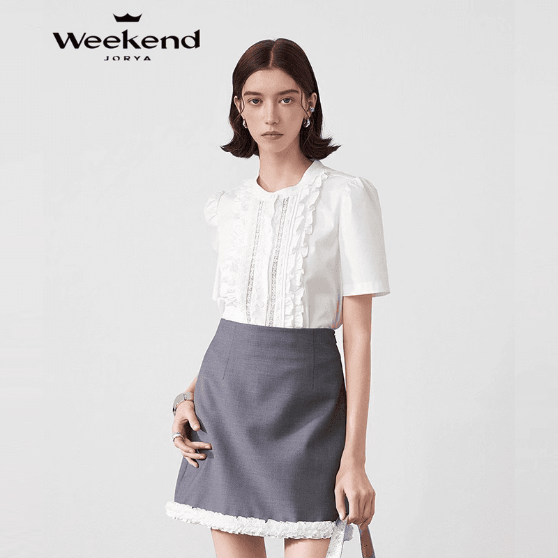 Юбка JORYAweekend Повседневные короткие юбки женские серые - изображение 2