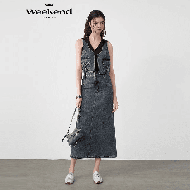 JORYAweekend Жилет Женский Джинсовый Синий - изображение 3