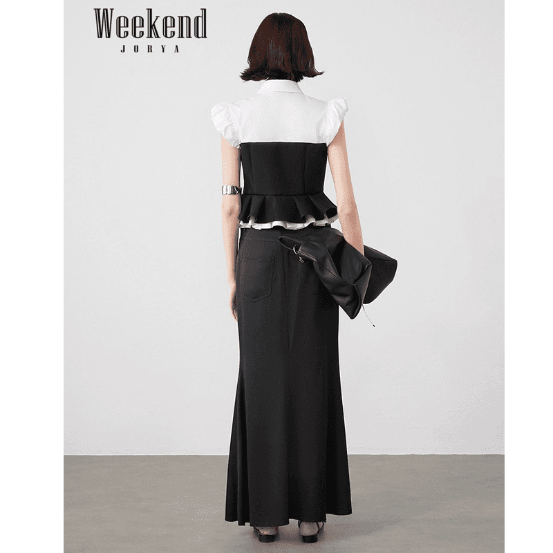 Блузка JORYAweekend Черные Женские Рубашки - изображение 3
