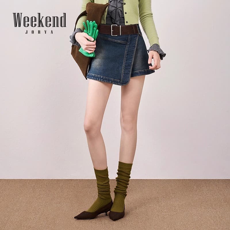 JORYAweekend Джинсовые короткие юбки для женщин - изображение 4