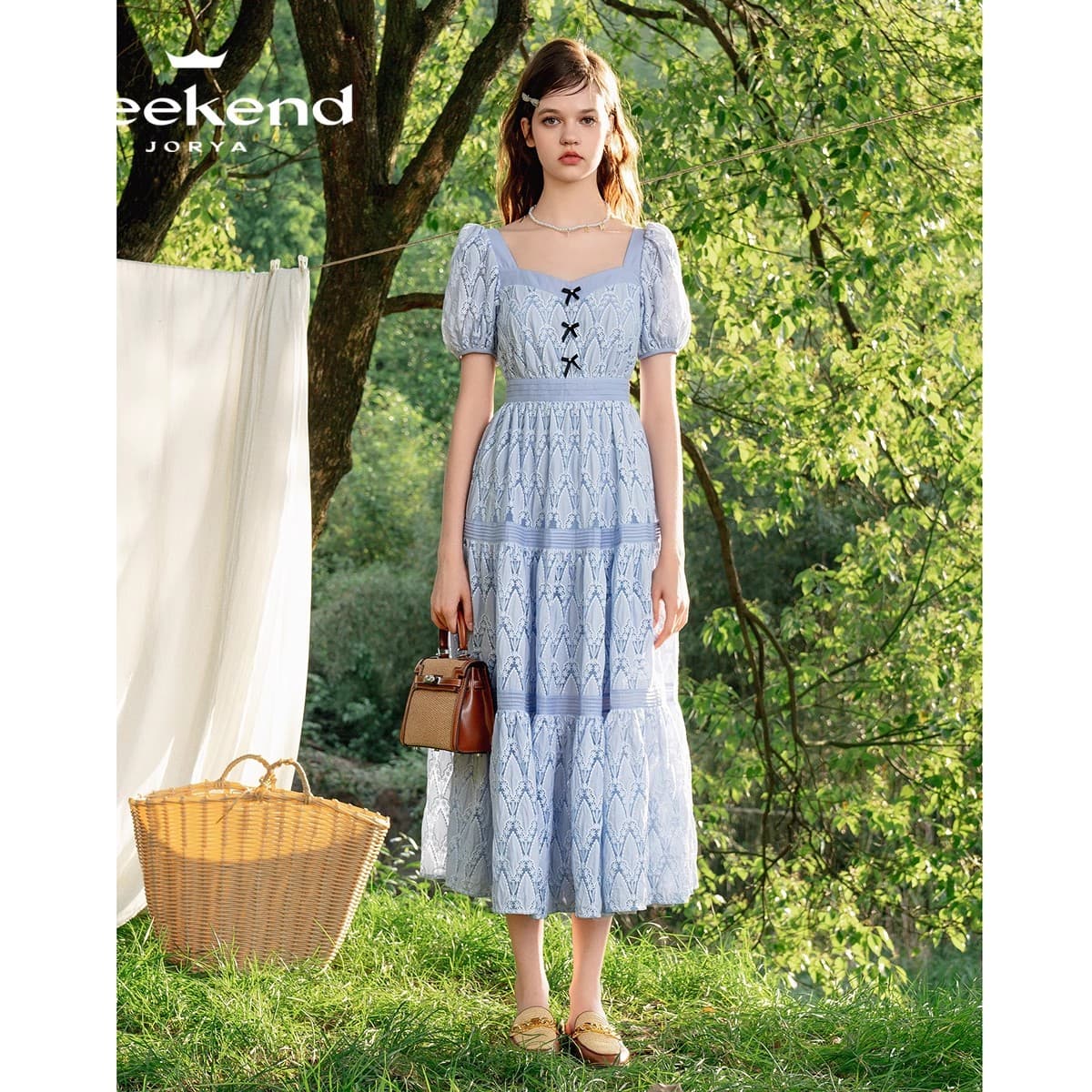 Платье JORYAweekend Короткое платье с короткими рукавами для женщин - изображение 1