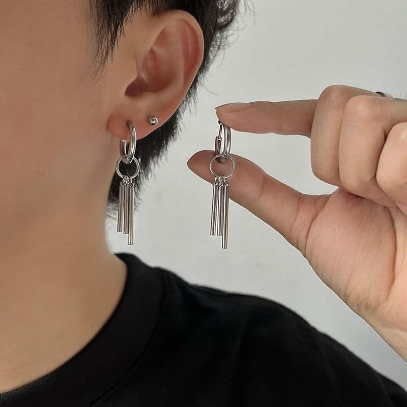 Серьги JEANSWEST Серьги из титанового стального сплава унисекс - изображение 2
