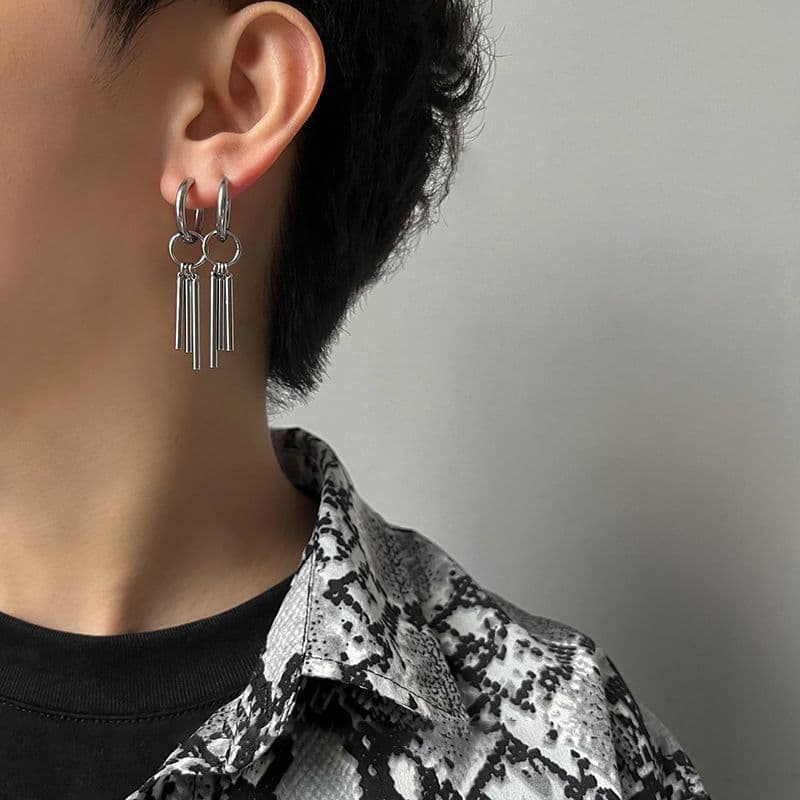 Серьги JEANSWEST Серьги из титанового стального сплава унисекс - изображение 3