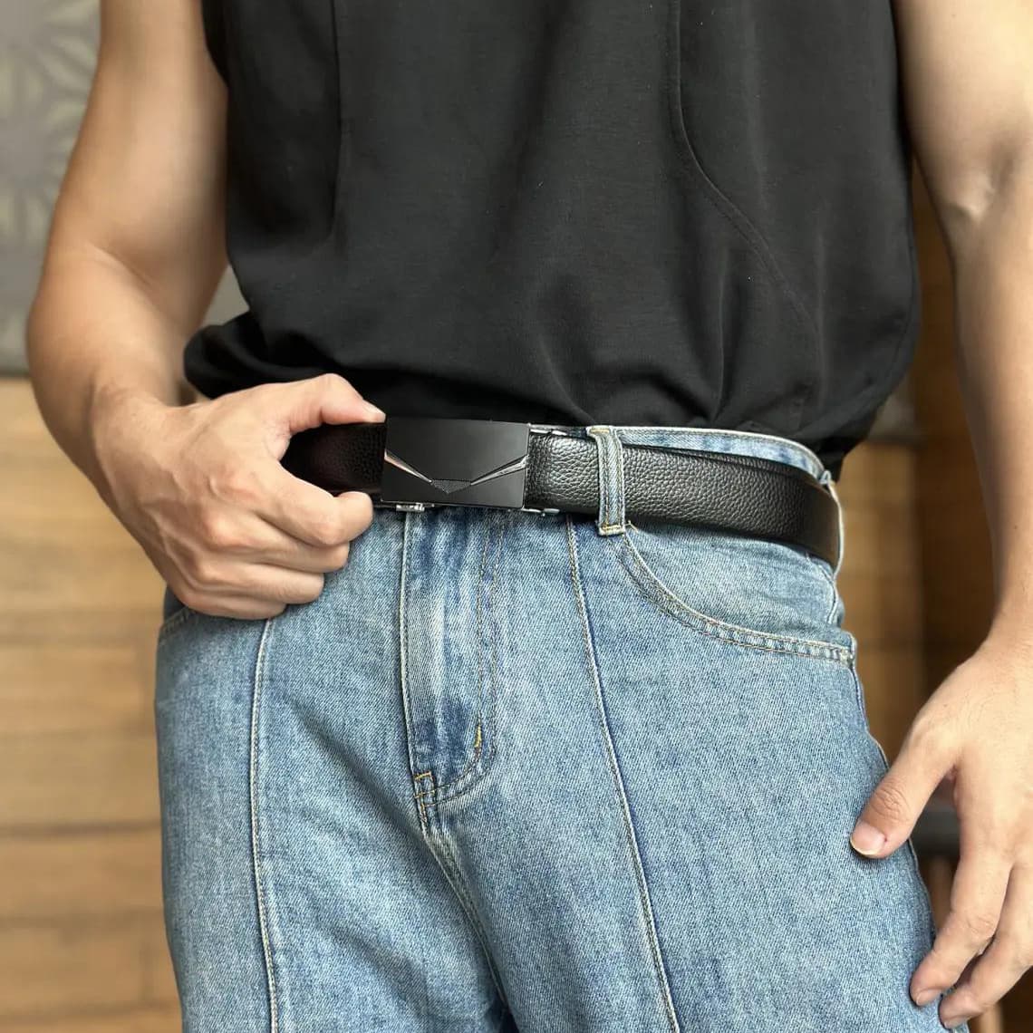 Ремень JEANSWEST Пояса из кожи PU (полиуретан) мужской 3,5 см - изображение 3