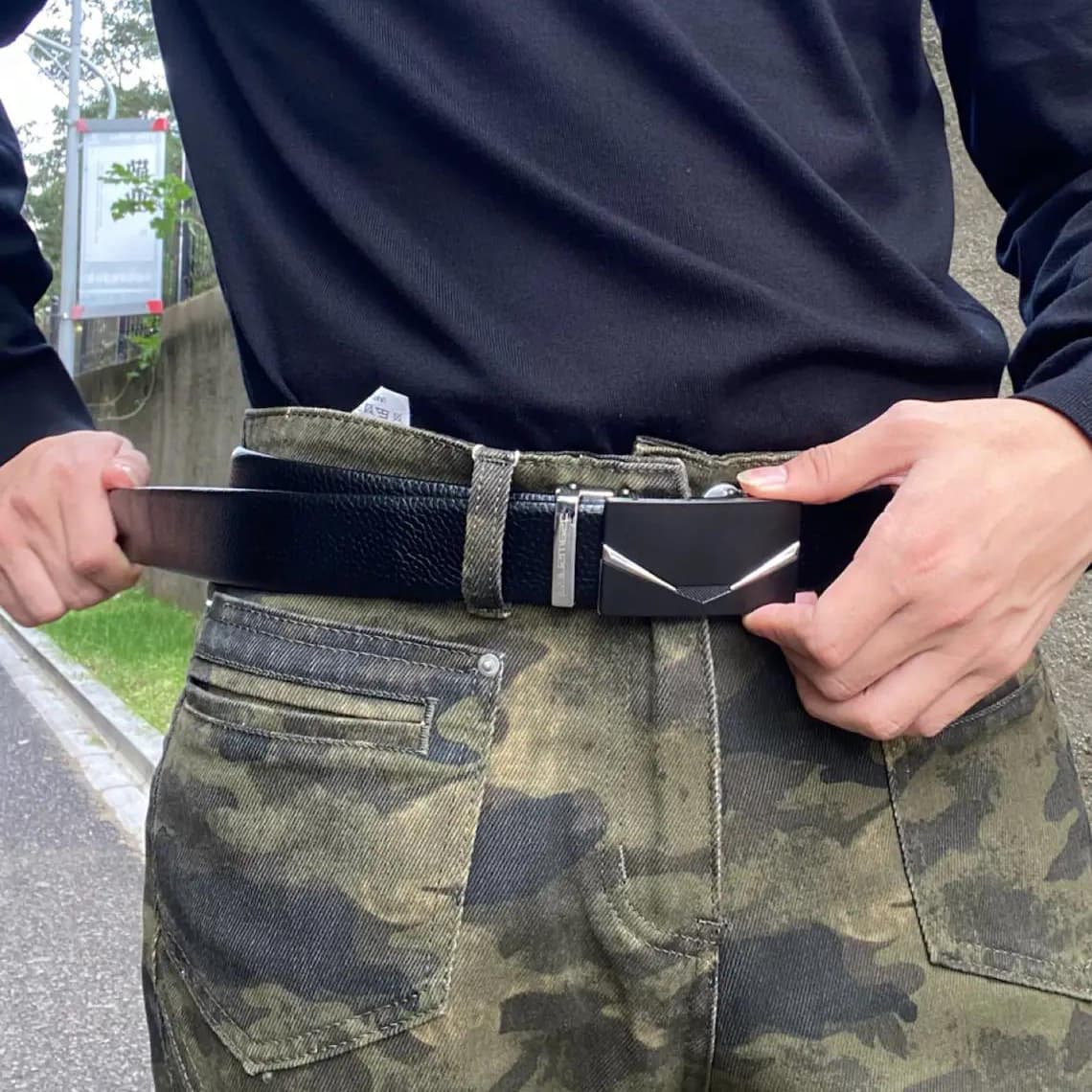 Ремень JEANSWEST Пояса из кожи PU (полиуретан) мужской 3,5 см - изображение 6