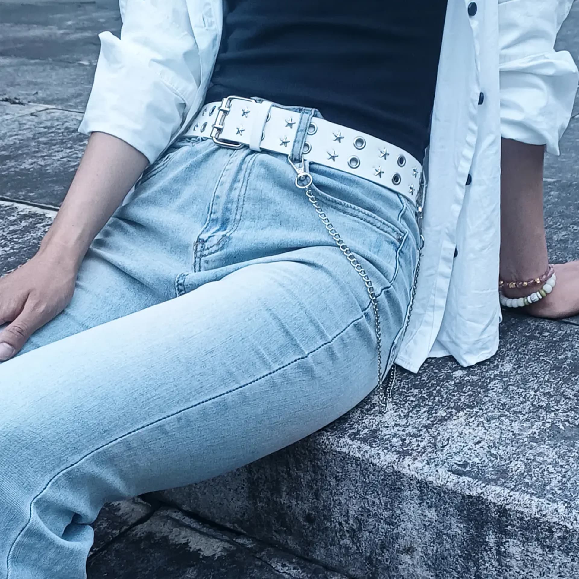 Ремень JEANSWEST Пояса из кожи PU (полиуретан) мужской 3,8 см - изображение 5